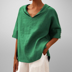 Women’s V-Neck Relaxed Fit Blouse