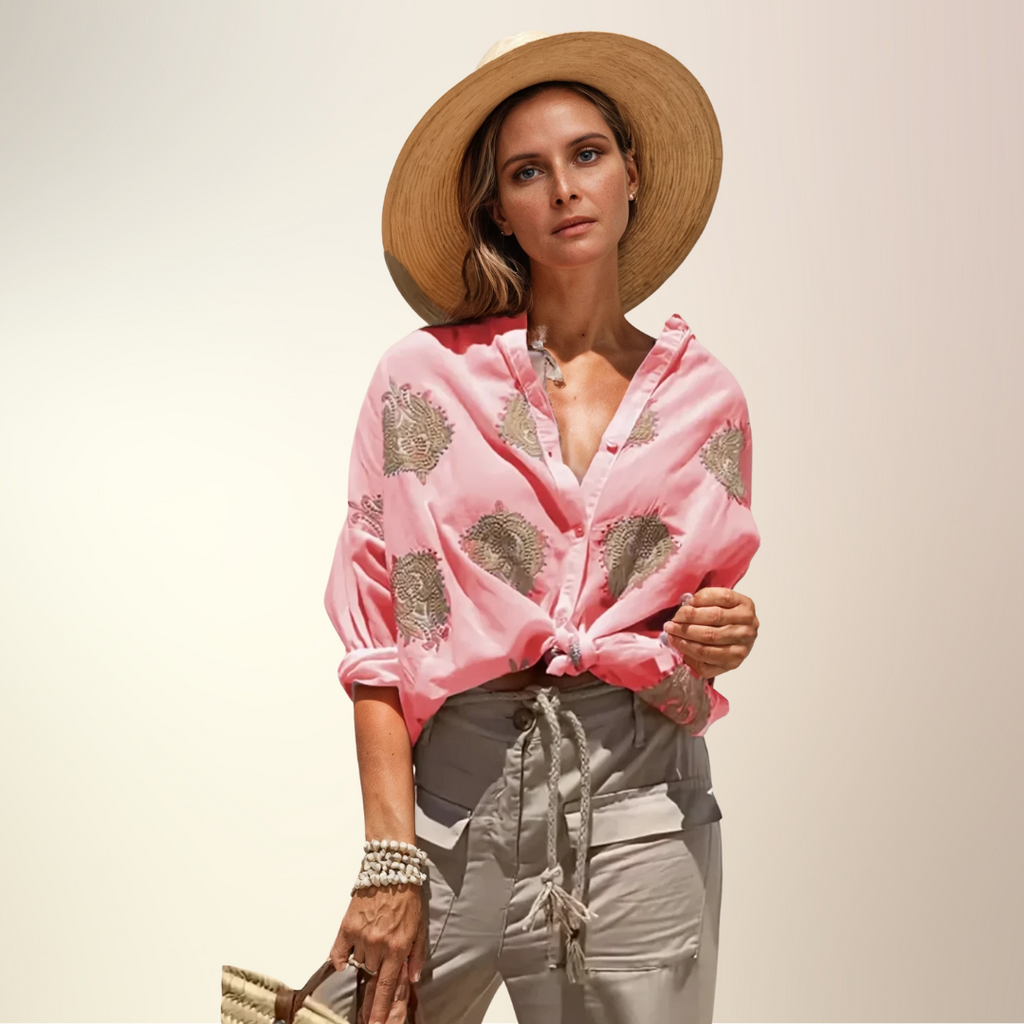 Women’s Lightweight Flowy Printed Blouse