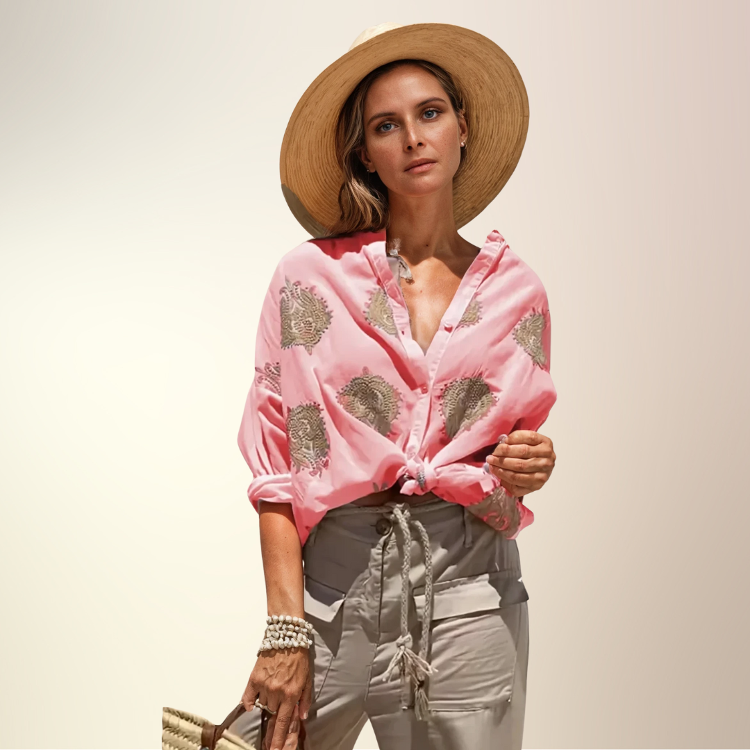 Women’s Lightweight Flowy Printed Blouse