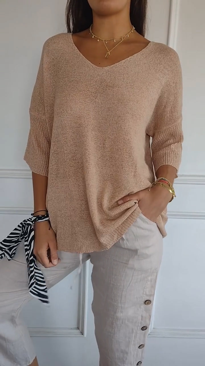 Women’s V-Neck Relaxed Fit Casual Top