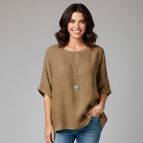 Women’s Elegant Airy Round-Neck Casual T-Shirt