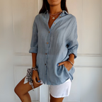 Women’s Casual Long-Sleeve Button-Down Shirt