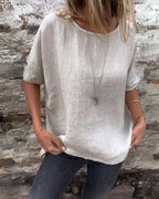 Women’s Elegant Airy Round-Neck Casual T-Shirt