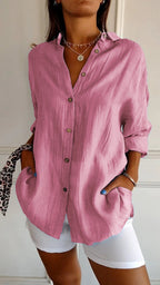 Women’s Casual Long-Sleeve Button-Down Shirt