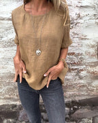 Women’s Elegant Airy Round-Neck Casual T-Shirt