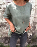 Women’s Elegant Airy Round-Neck Casual T-Shirt