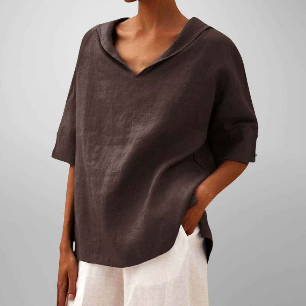 Women’s V-Neck Relaxed Fit Blouse