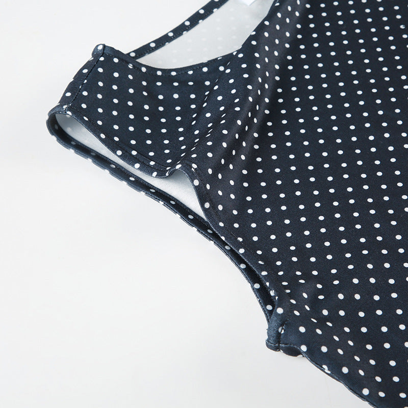 Women’s Sleeveless Polka Dot Mini Dress