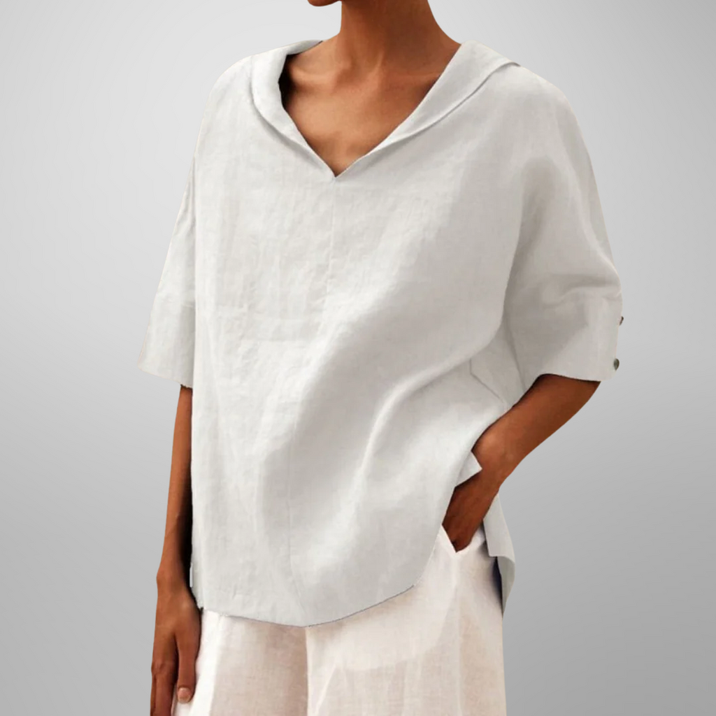 Women’s V-Neck Relaxed Fit Blouse