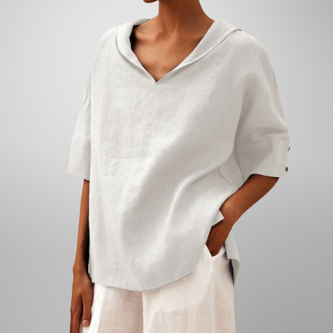 Women’s V-Neck Relaxed Fit Blouse