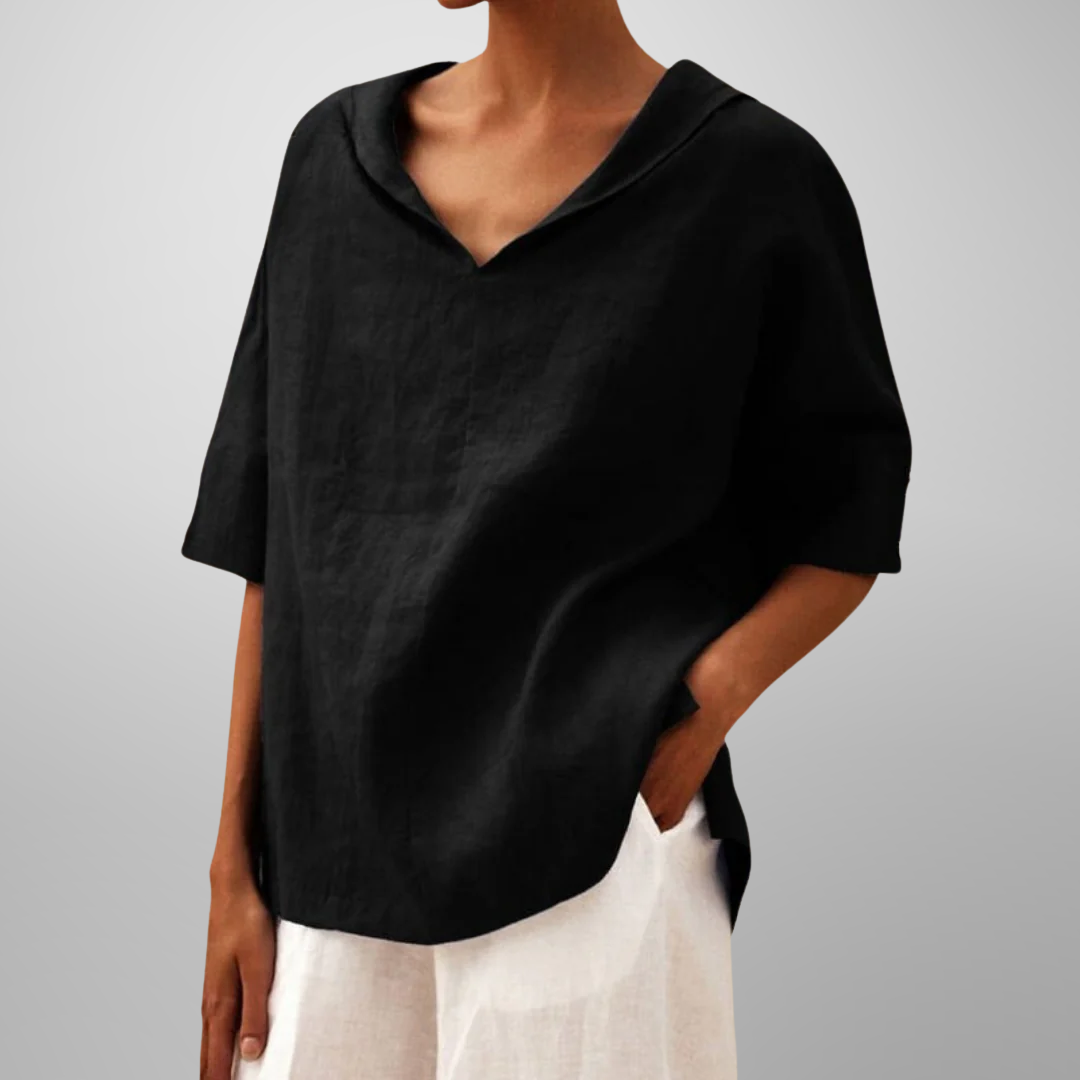 Women’s V-Neck Relaxed Fit Blouse
