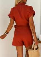 Women’s Short Sleeve Wrap Mini Dress with Tie
