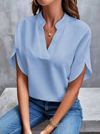 Women’s Elegant V-Neck Long Sleeve Blouse