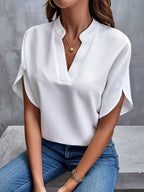 Women’s Elegant V-Neck Long Sleeve Blouse
