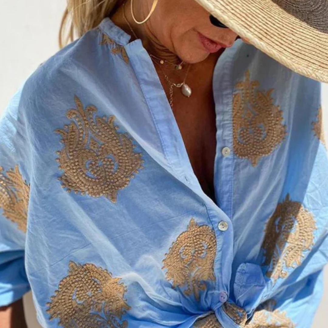 Women’s Lightweight Flowy Printed Blouse