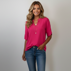Women’s Elegant V-Neck Long Sleeve Blouse