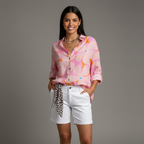 Women’s Floral Long Sleeve Button Up Blouse