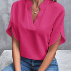 Women’s Elegant V-Neck Long Sleeve Blouse