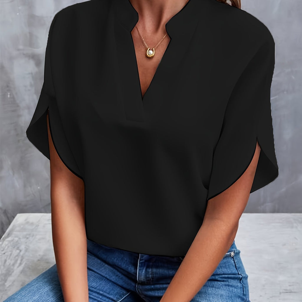 Women’s Elegant V-Neck Long Sleeve Blouse