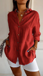 Women’s Casual Long-Sleeve Button-Down Shirt