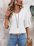 Women’s V-Neck Ruffle Sleeve Blouse