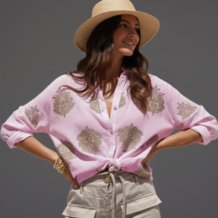 Women’s Lightweight Flowy Printed Blouse