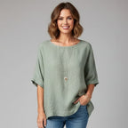 Women’s Elegant Airy Round-Neck Casual T-Shirt
